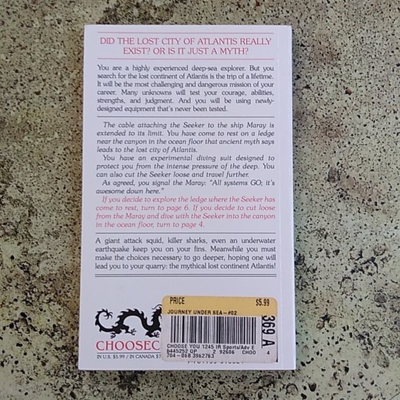 Journey Under Sea Choose Your Own Adventure Children's Chapter Book Junior - Picture 2 of 6